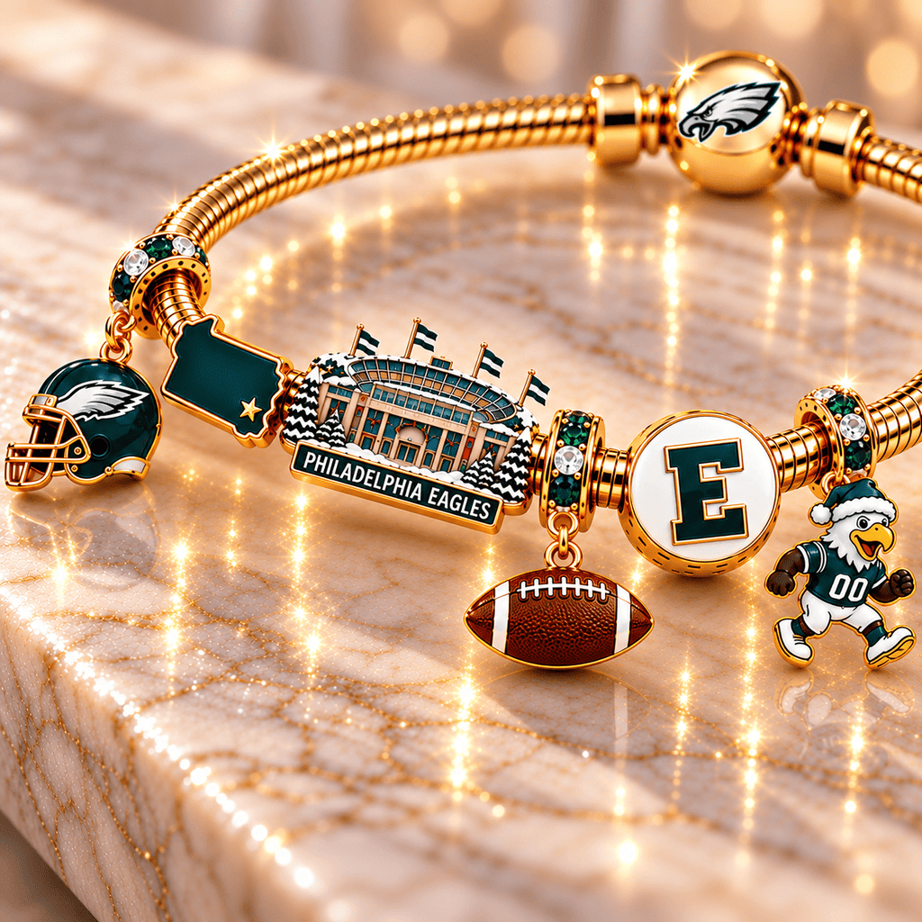 PLDE Gold Charm Bracelet Set DNBN