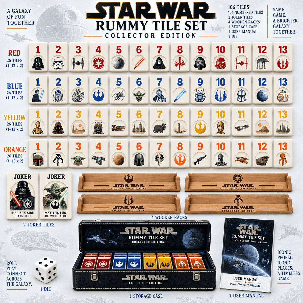 STW Premium Rummy Tile Set TTNL