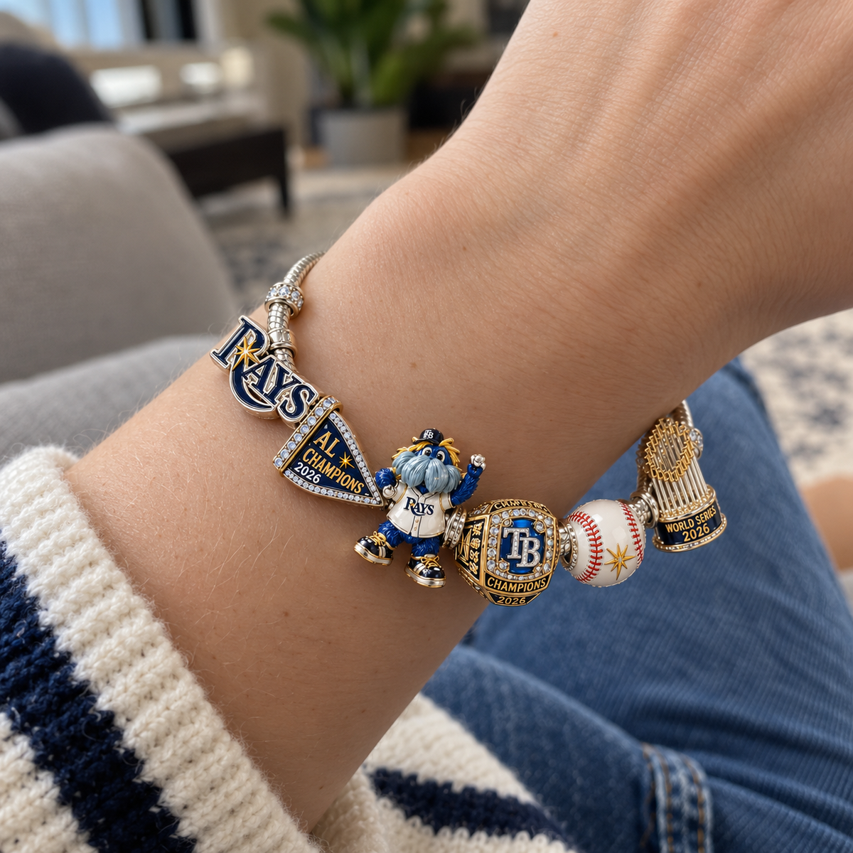 TPBR Silver Charm Bracelet Set HTTT