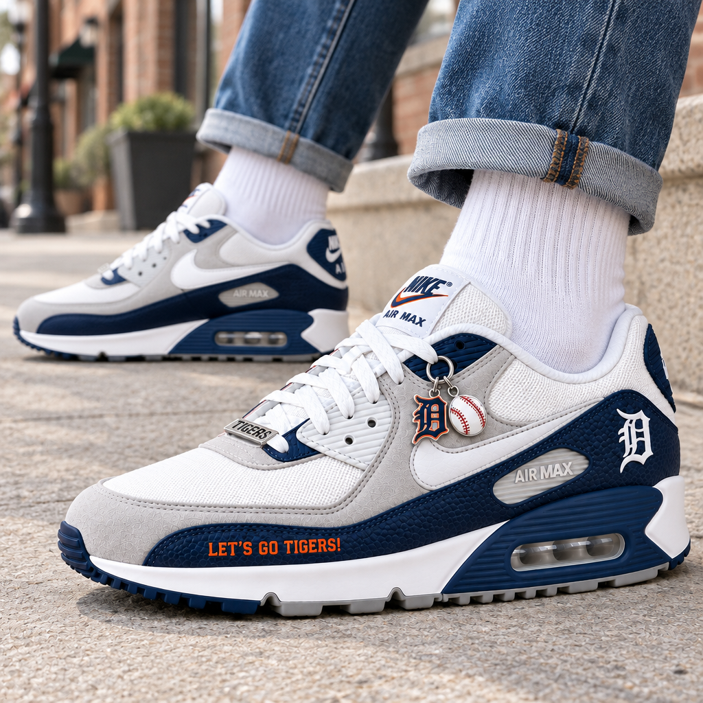 Detroit Tigers Premium Low-Top Sneakers