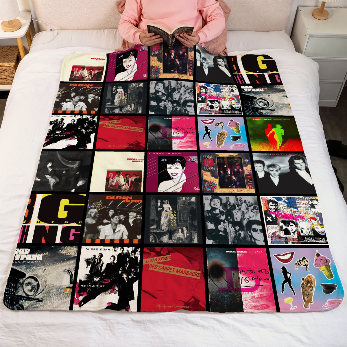 DRDR Albums Collage Sherpa Blanket DNBN