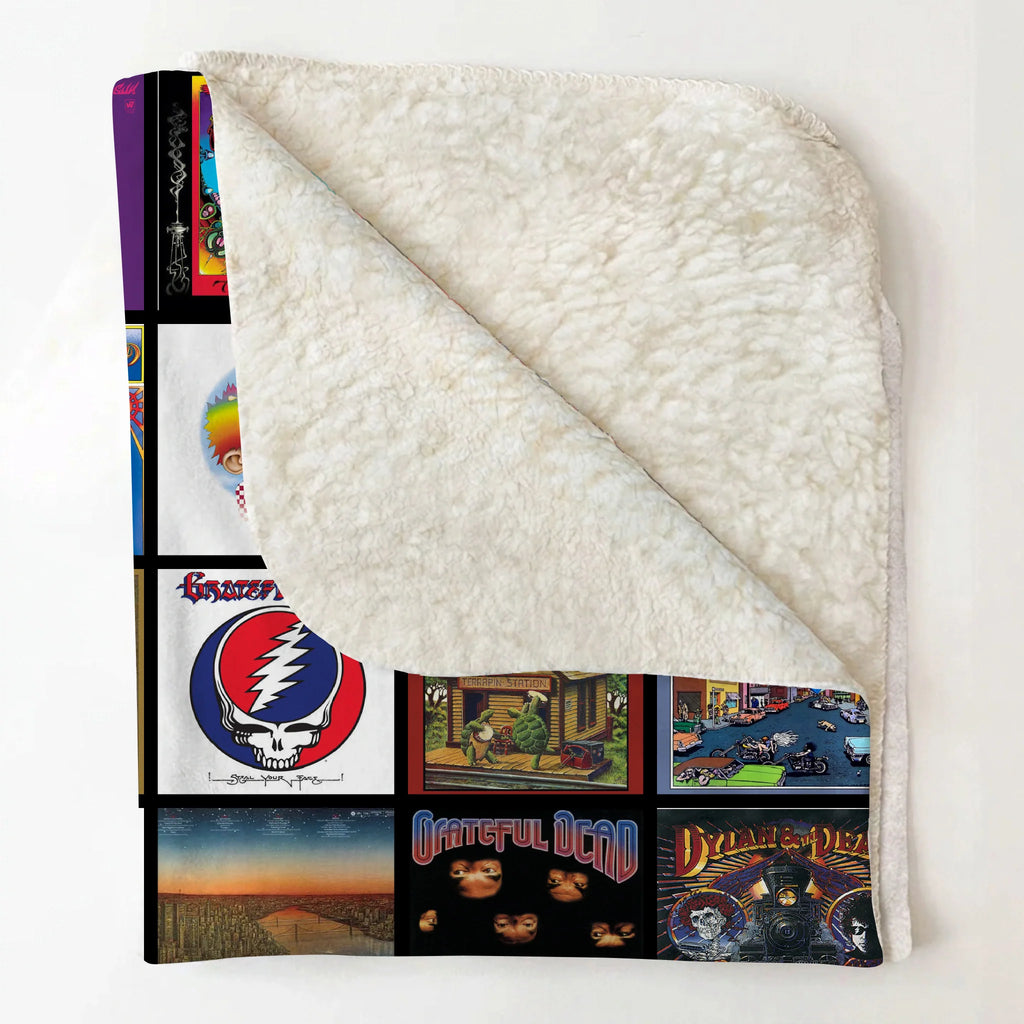 GRFD Albums Collage Sherpa Blanket DNBN