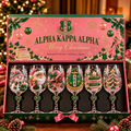 AKA Premium Sculpted Crystal Wine Glass Collector Set TTNL