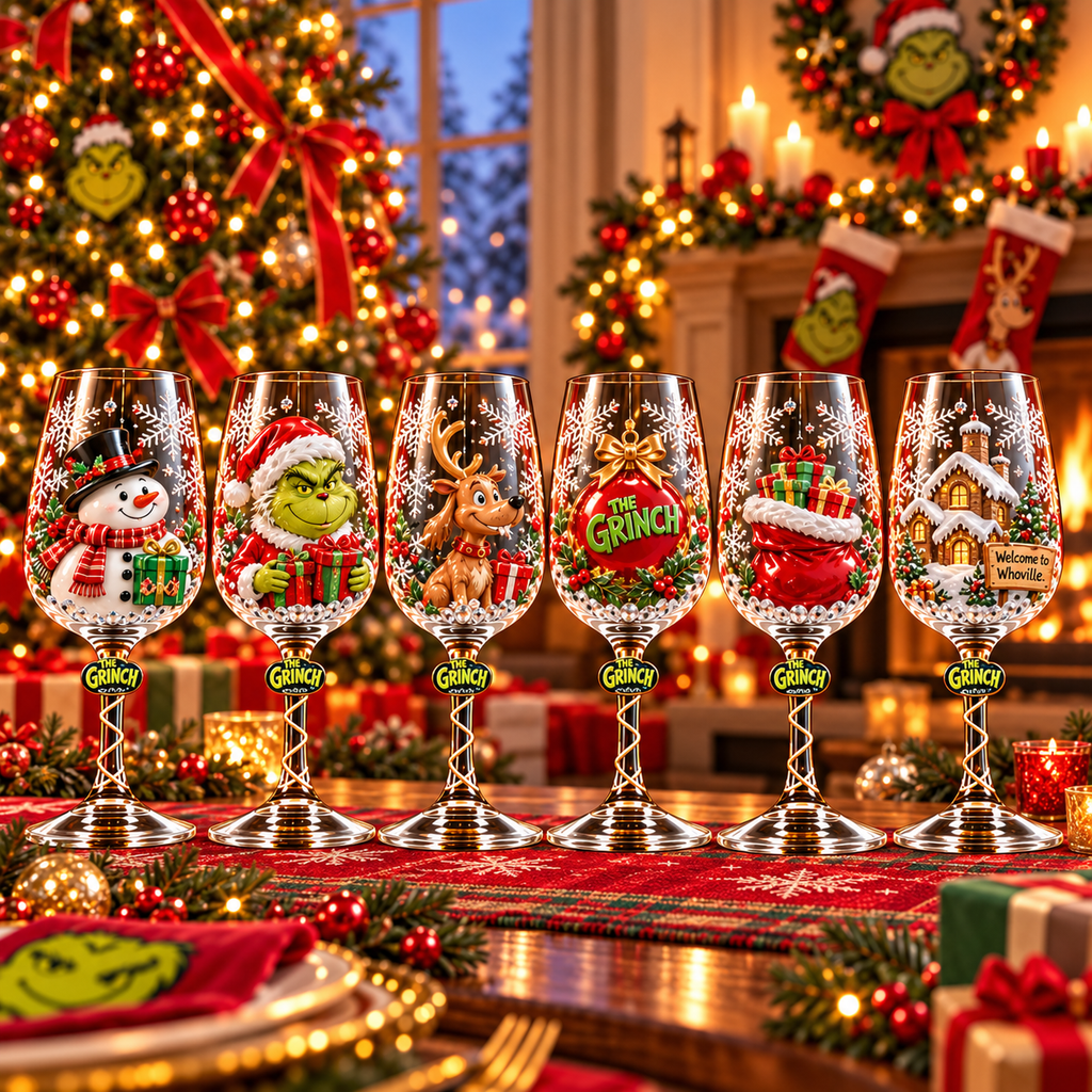 TGR Premium Sculpted Crystal Wine Glass Collector Set TTNL
