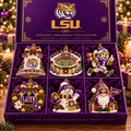 LSU Premium Christmas Tree Ornament Set BMD
