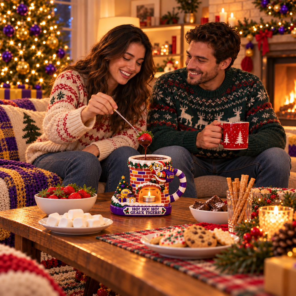 LSU Special Christmas Chocolate Fondue Mug TTTT