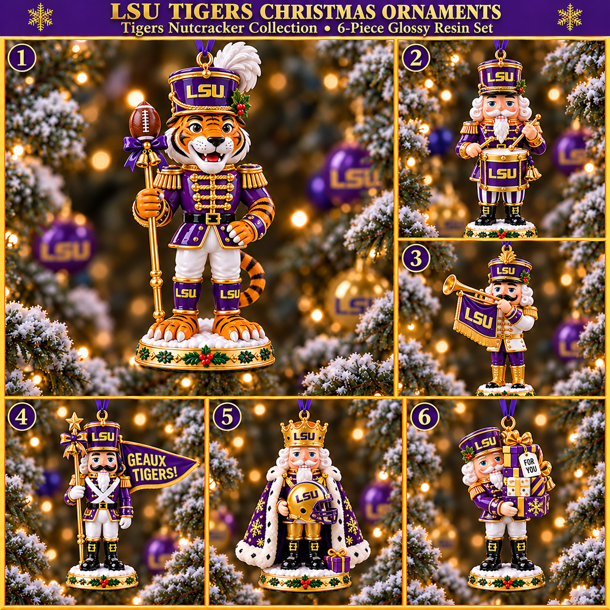 LSU Special Christmas Tree NCK Ornament TTTT