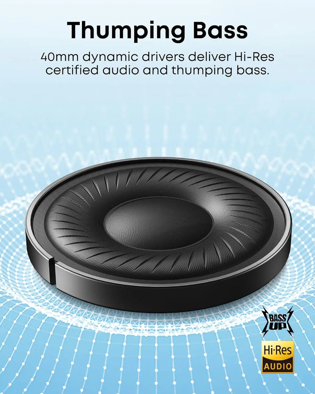 Soundcore by Anker Q20i-Wireless Over-Ear Bluetooth Hybrid Active Noise Cancelling Headphones (Refurbished)