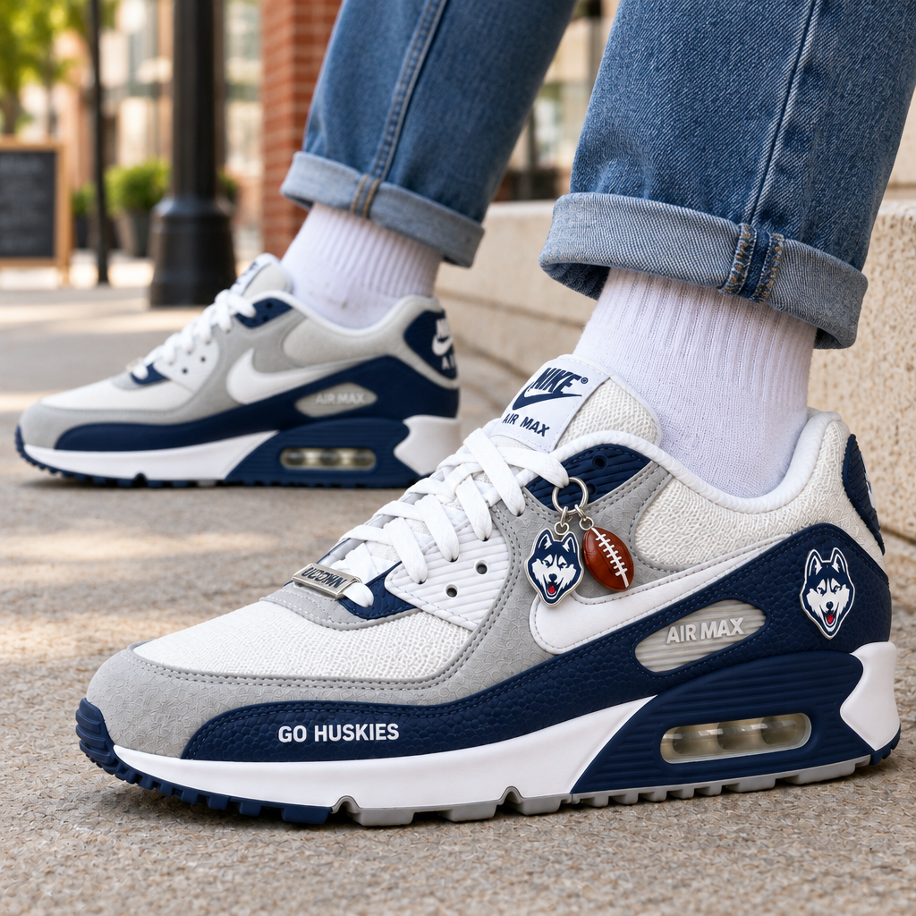 UCONN Huskies Premium Low-Top Sneakers