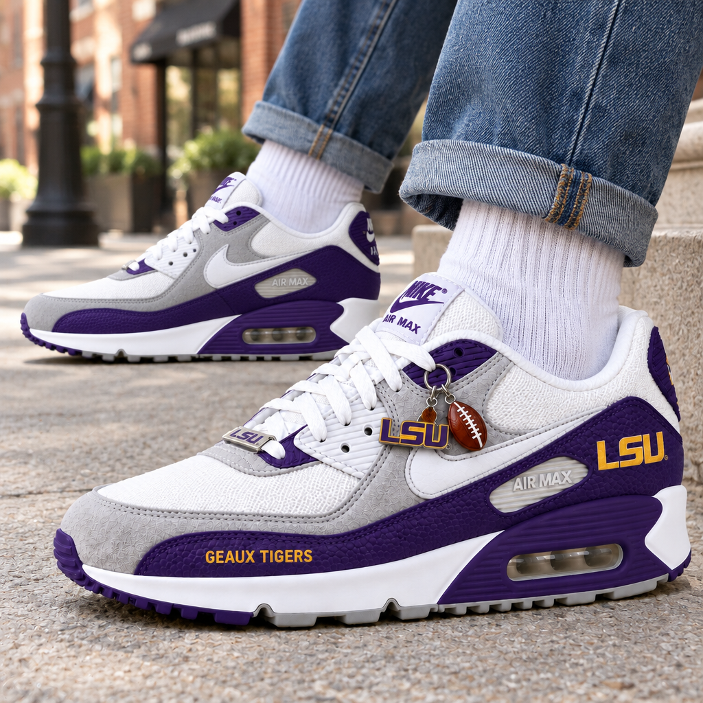LSU Tigers Premium Low-Top Sneakers