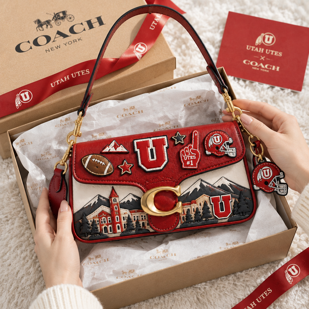 Utah Utes Coach Shoulder Cross With Charm