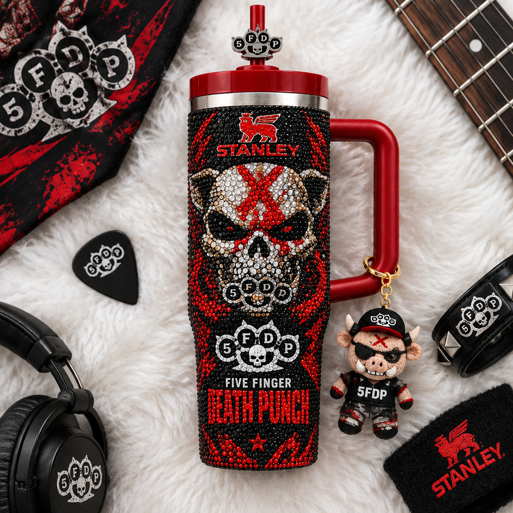 Five Finger Death Punch 40oz Tumbler With Handle TTNL
